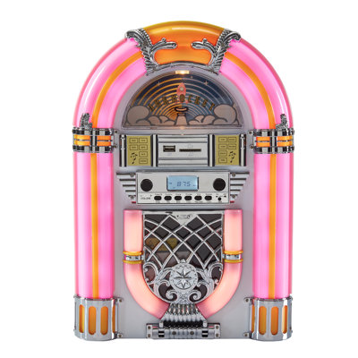Retro Jukebox Wireless Sound System with Turntable & Reviews
